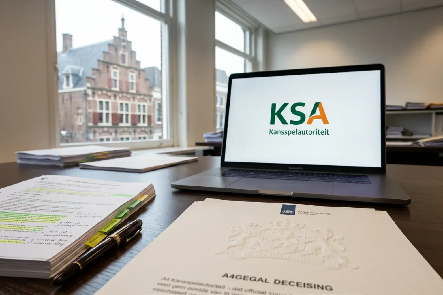 Nederlandse Kansspelautoriteit KSA gebouw en kansspelwetgeving documenten