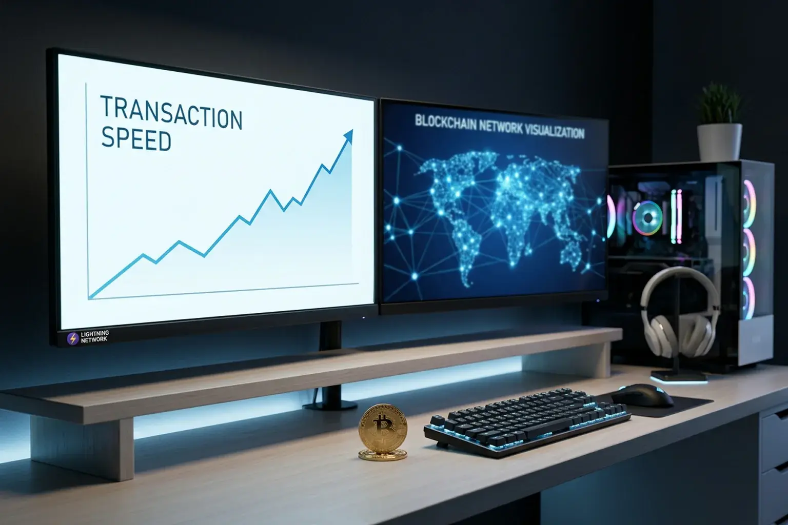 Lightning Network transactiesnelheid vergelijking met traditionele blockchain